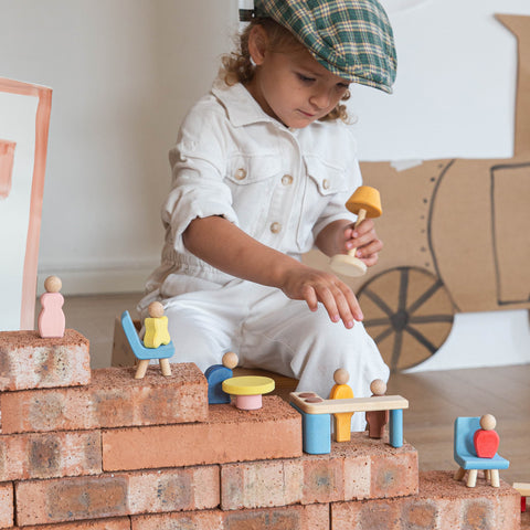 Dollhouse wooden furniture set